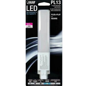 Feit Electric Led PL13 13 Watt Replacement Plug + Play Rewire Cool White 2 Pin